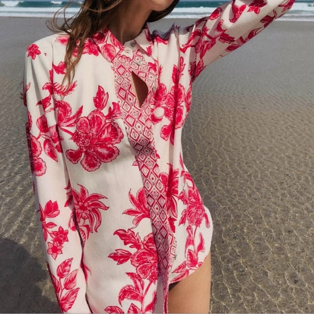 Zara floral shirt